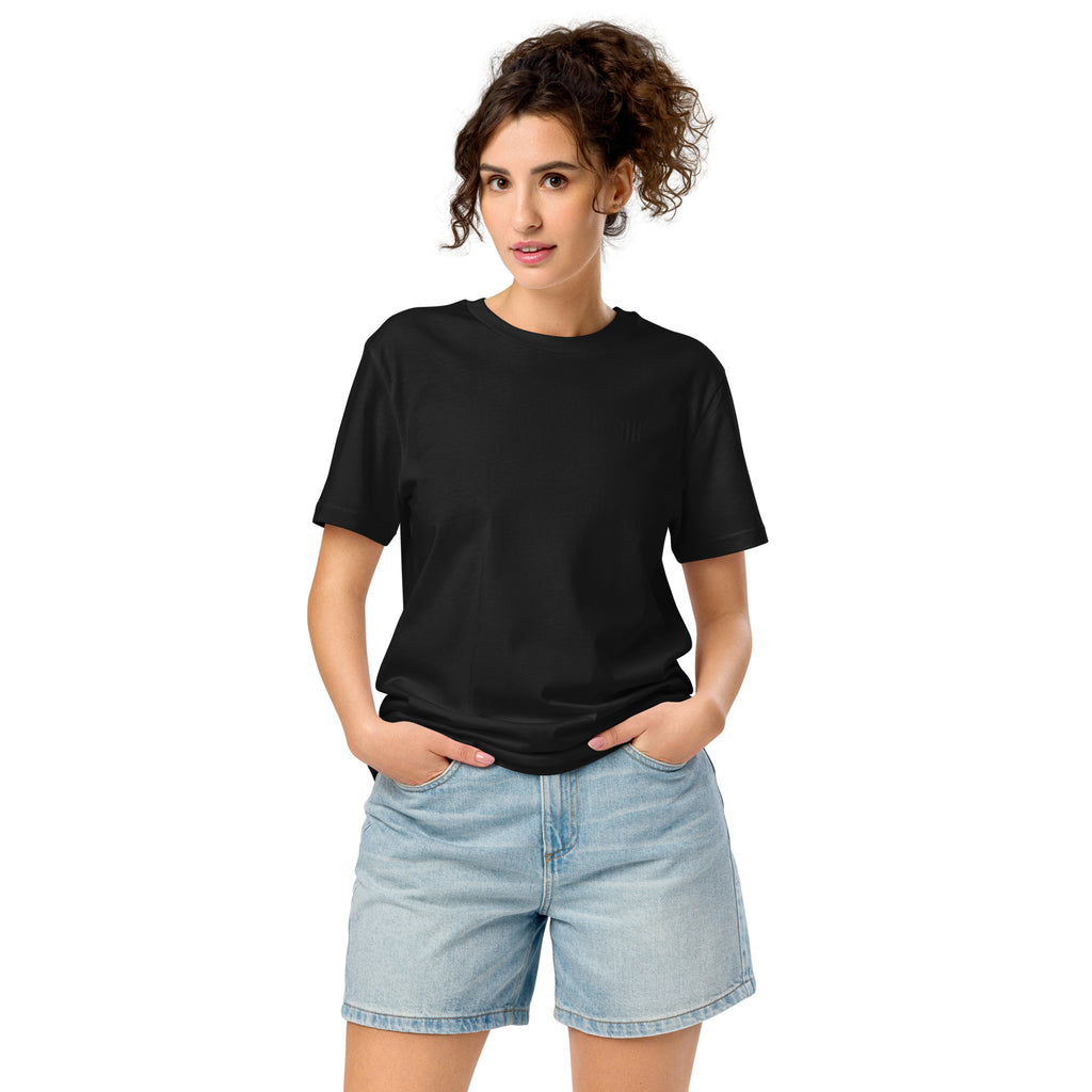 iPii.TV — Quiet Signal Tee · Black — getragen, Vorderansicht