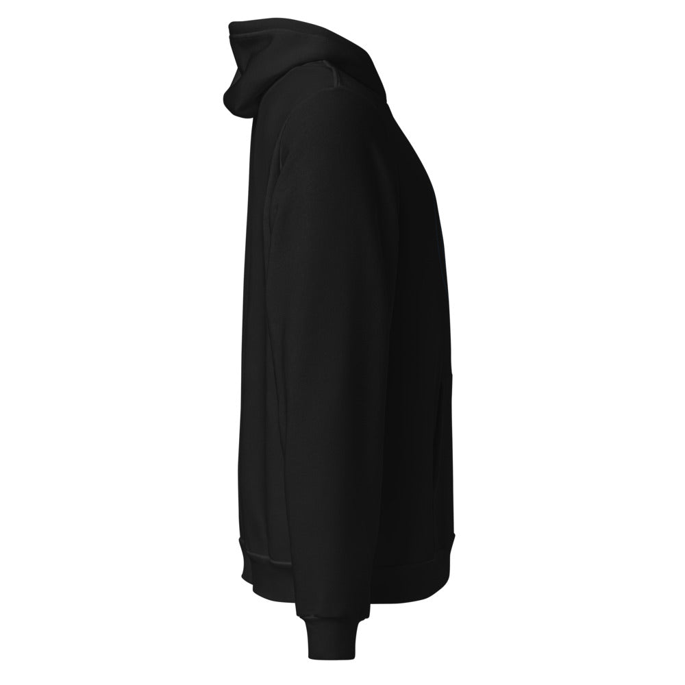 VEIL Dark Surface Hoodie 01 in Schwarz – rechte Seitenansicht