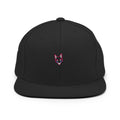 WOXWILD Snapback Cap mit Neon-Fuchs-Stickerei, schwarz