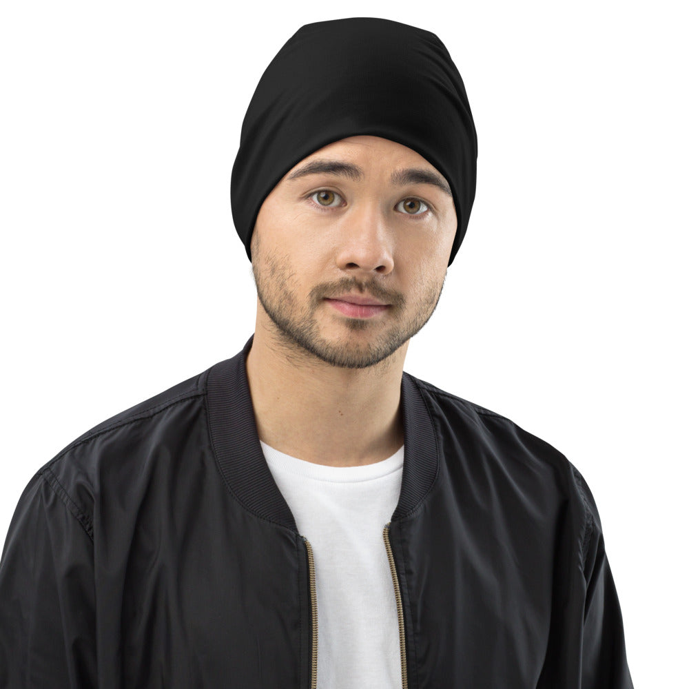 forge INDEX 35 — Rundlauf 07 · AOP Beanie – Printful-Mockup 1