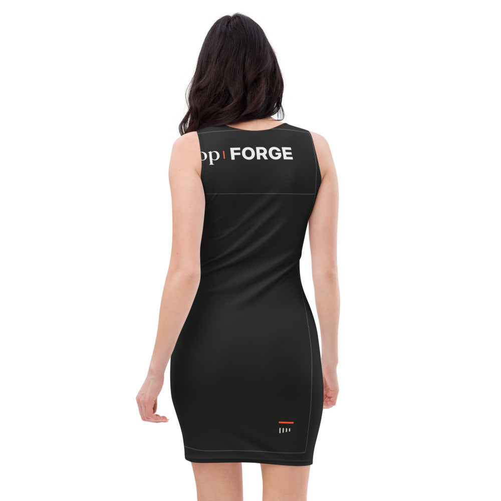forge INDEX 35 — Körperlinie 03 · Bodycon Dress – Printful-Mockup 2