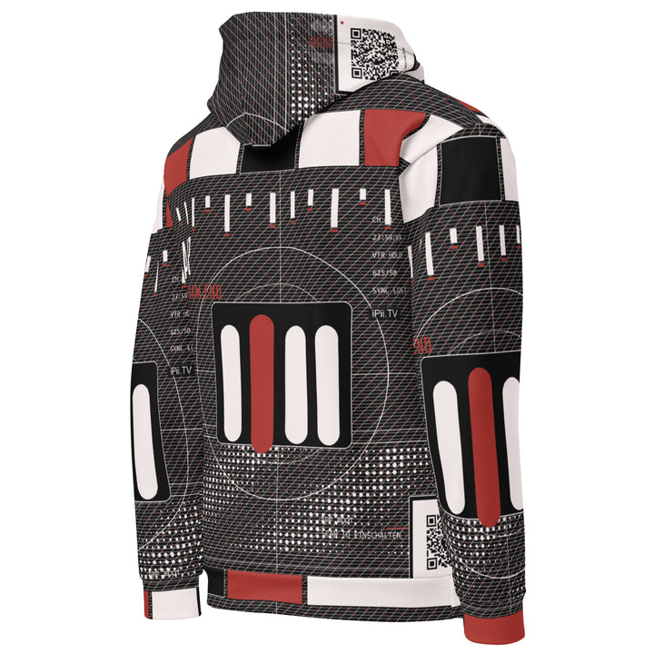 iPii.TV Off Air Hoodie in Schwarz, Detailansicht des Motivs (Position unsicher)