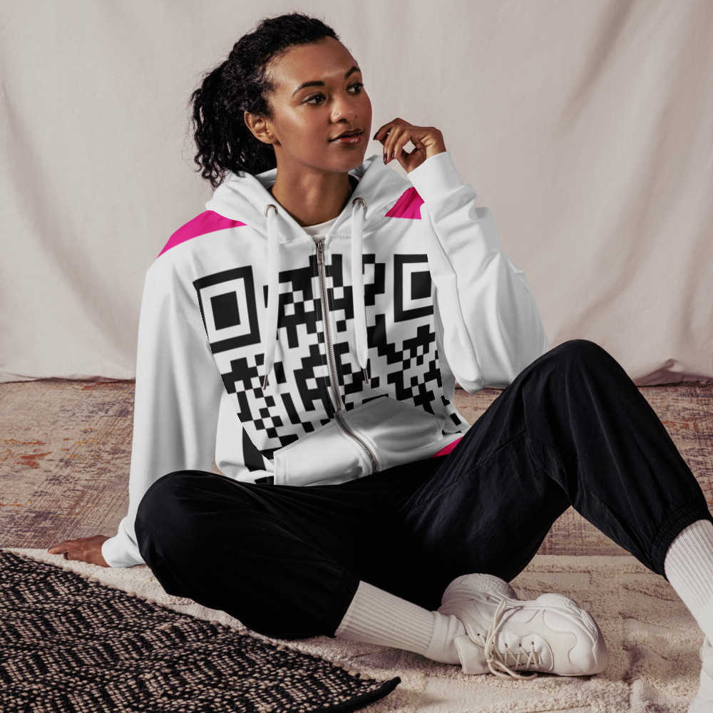 WOXWILD All-over Zip-Hoodie — Nachtdruck, durchgehend — Vorderansicht · dropFORGE
