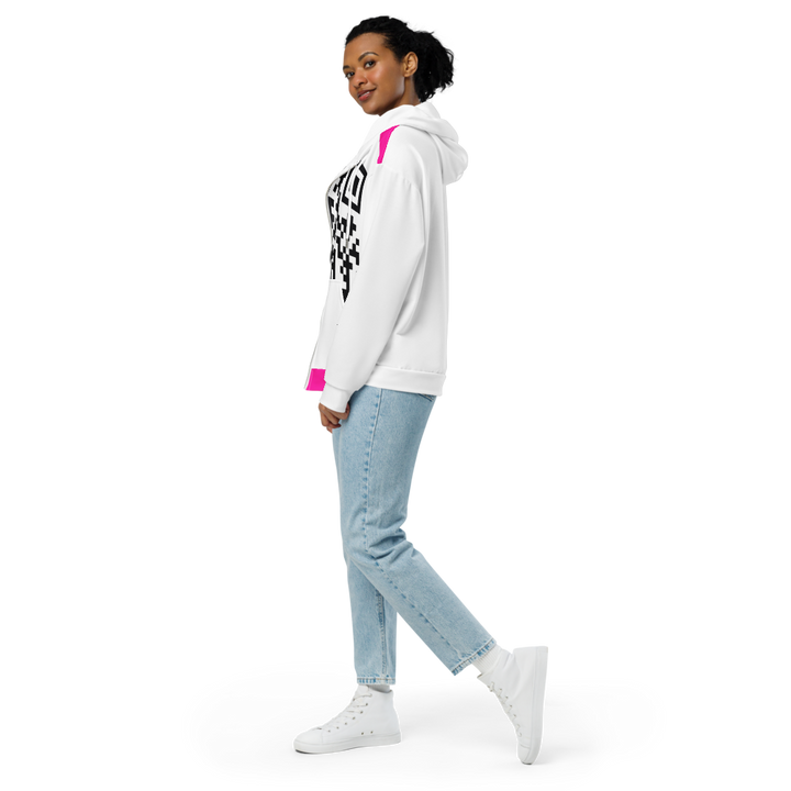 WOXWILD All-over Zip-Hoodie — Nachtdruck, durchgehend — Seitenansicht · dropFORGE