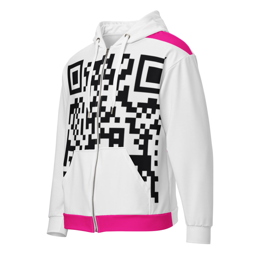 WOXWILD All-over Zip-Hoodie — Nachtdruck, durchgehend — Vorderansicht · dropFORGE