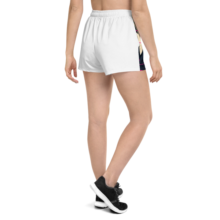 WOXWILD All-over Shorts — Nachtfuchs, Speed-Lines, beide Panels — Rückansicht · dropFORGE