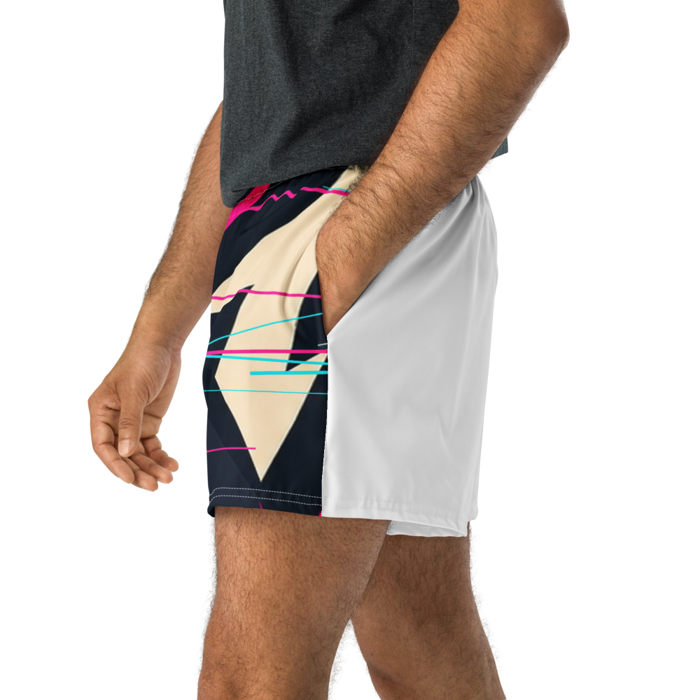 WOXWILD All-over Shorts — Nachtfuchs, Speed-Lines, beide Panels — Ansicht 7 · dropFORGE