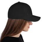 Schwarze Structured Cap, rechte Seitenansicht