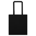 VEIL Lab Tote in Schwarz, bedruckte Tragetasche aus Baumwolle, Frontansicht