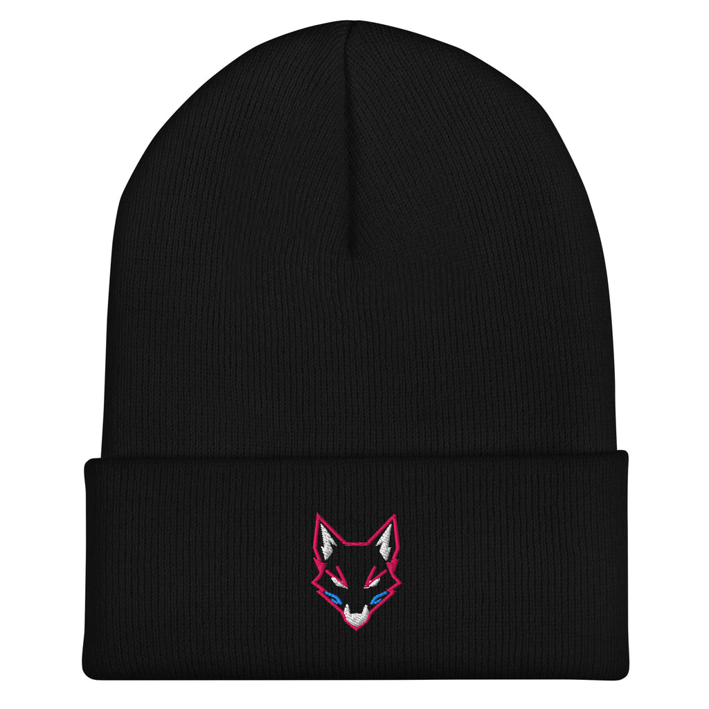 WOXWILD Beanie - Night, schwarze Beanie mit Fuchs-Stickerei