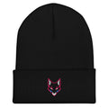 WOXWILD Beanie - Night, schwarze Beanie mit Fuchs-Stickerei