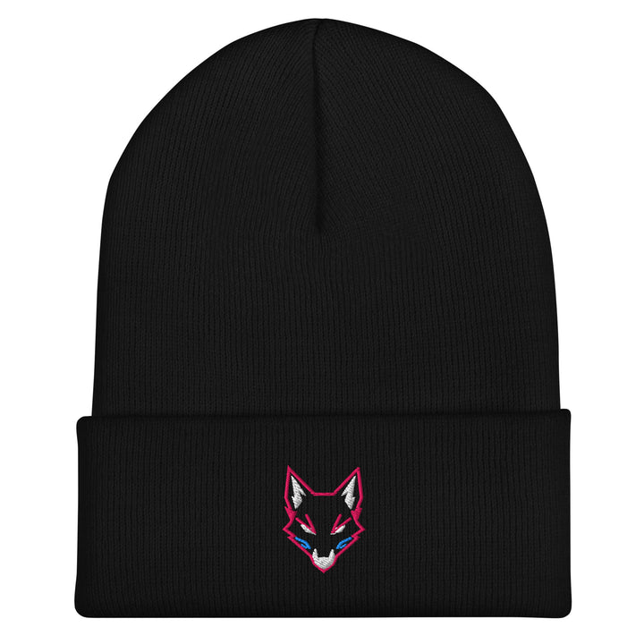 WOXWILD Beanie - Night, schwarze Beanie mit Fuchs-Stickerei