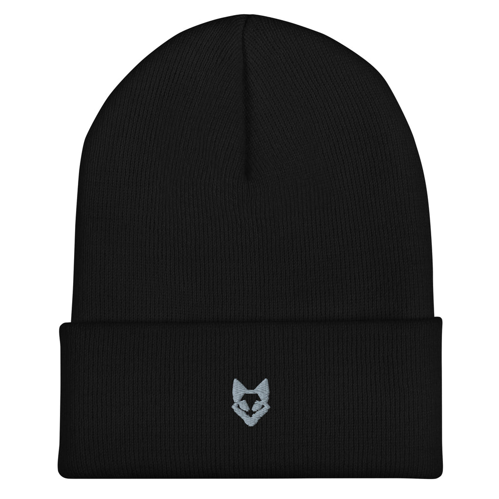 WOXWILD Beanie Night, gestickter tonaler Fuchs, Frontansicht