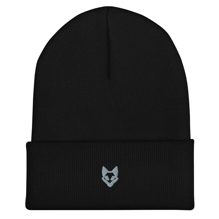 WOXWILD Beanie Night, gestickter tonaler Fuchs, Frontansicht