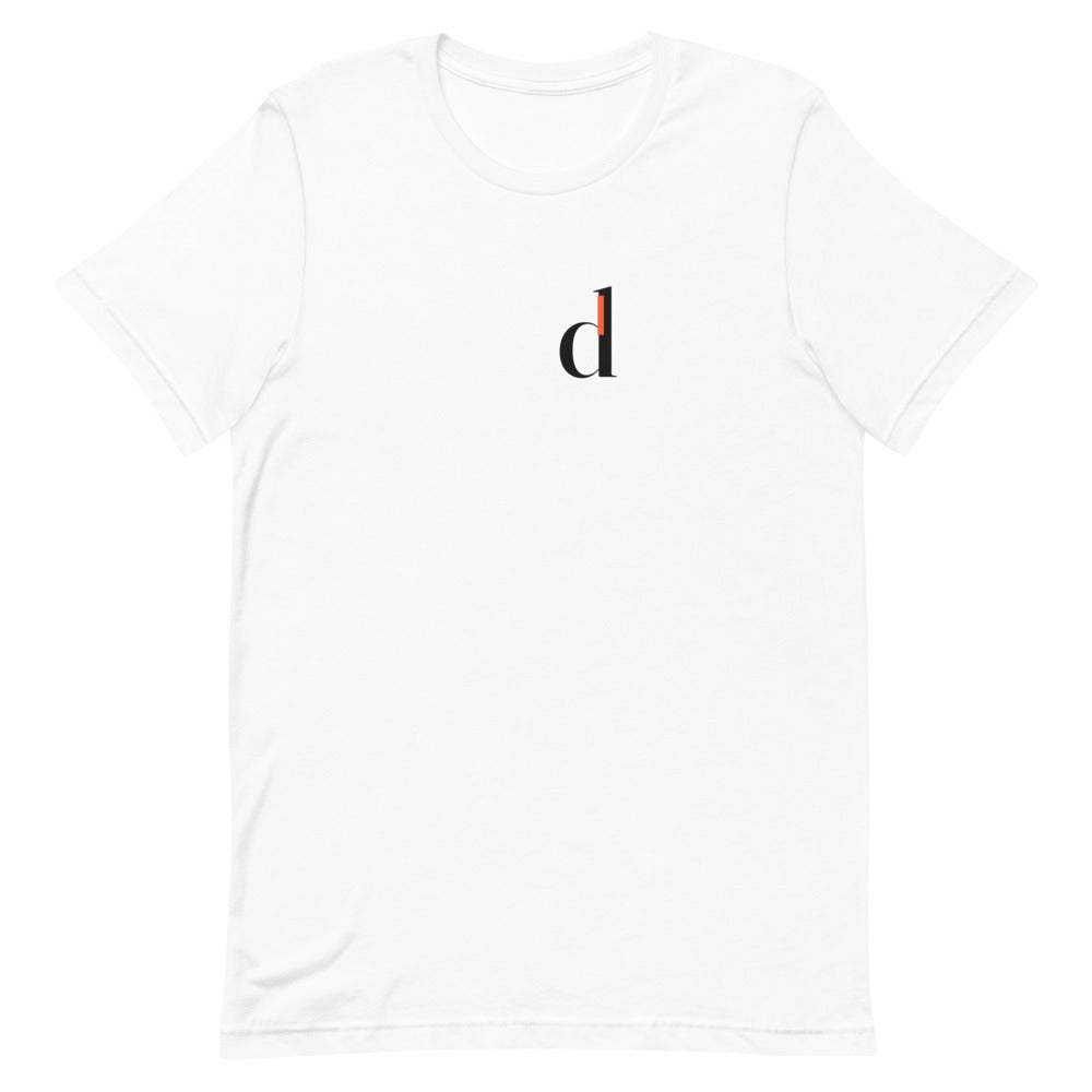 forge standard House Mark Tee in Weiß – gerade Frontansicht