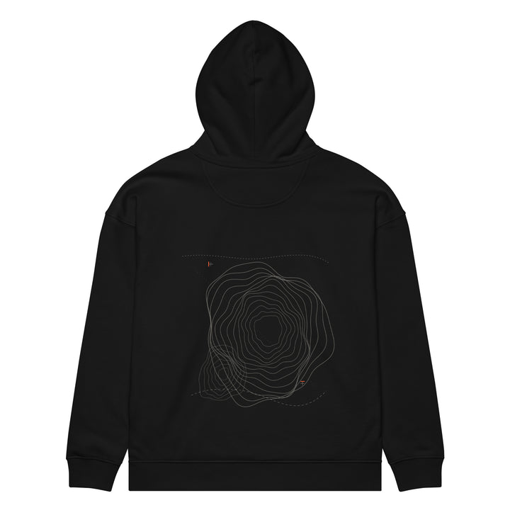 Kernhitze 01 Heavyweight Hoodie, zweite Rückansicht mit tonalem Thermal-Register