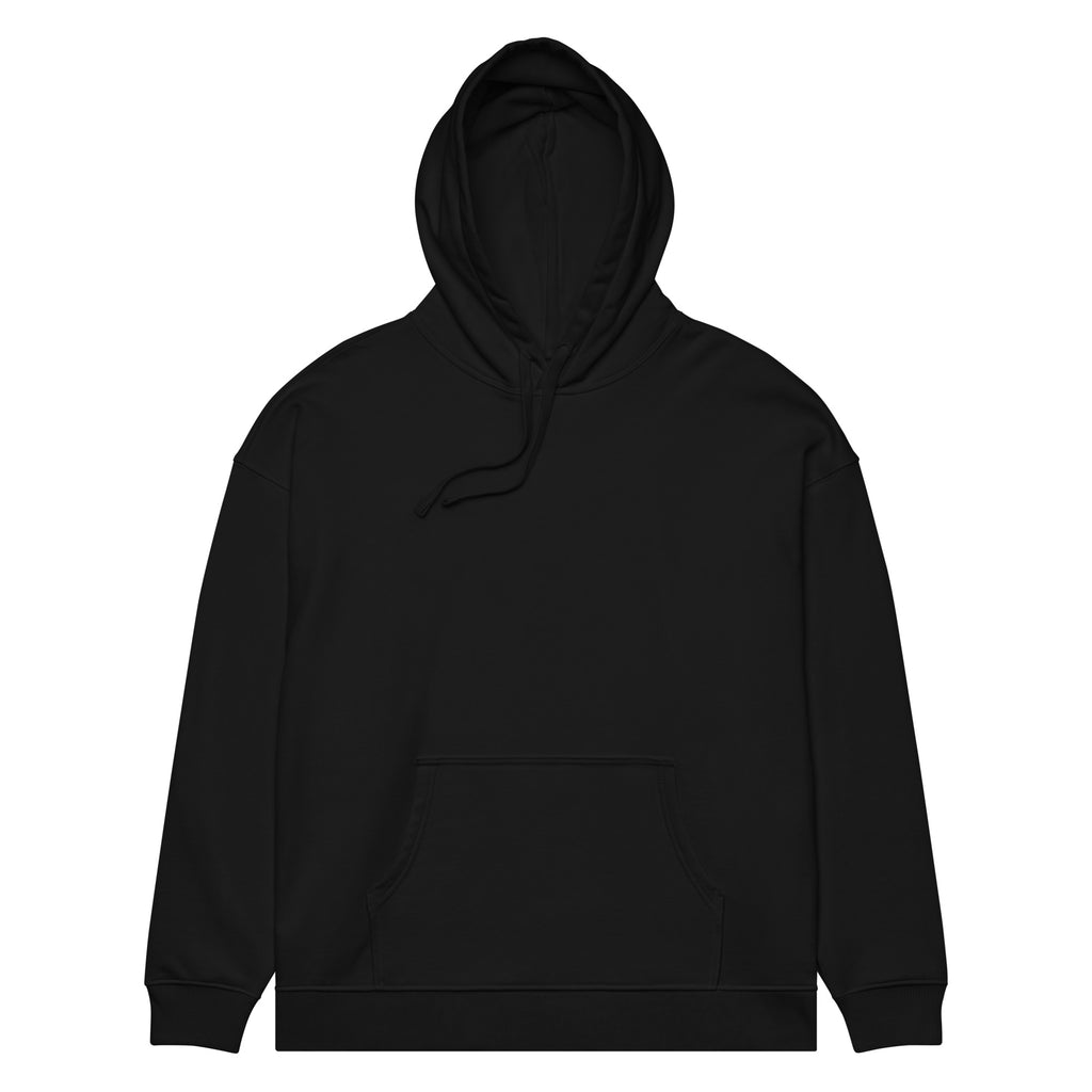 Kernhitze 01 Heavyweight Hoodie, Frontansicht mit Kapuze und unbedruckter Vorderseite