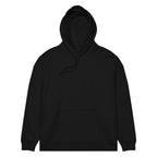 Kernhitze 01 Heavyweight Hoodie, Frontansicht mit Kapuze und unbedruckter Vorderseite