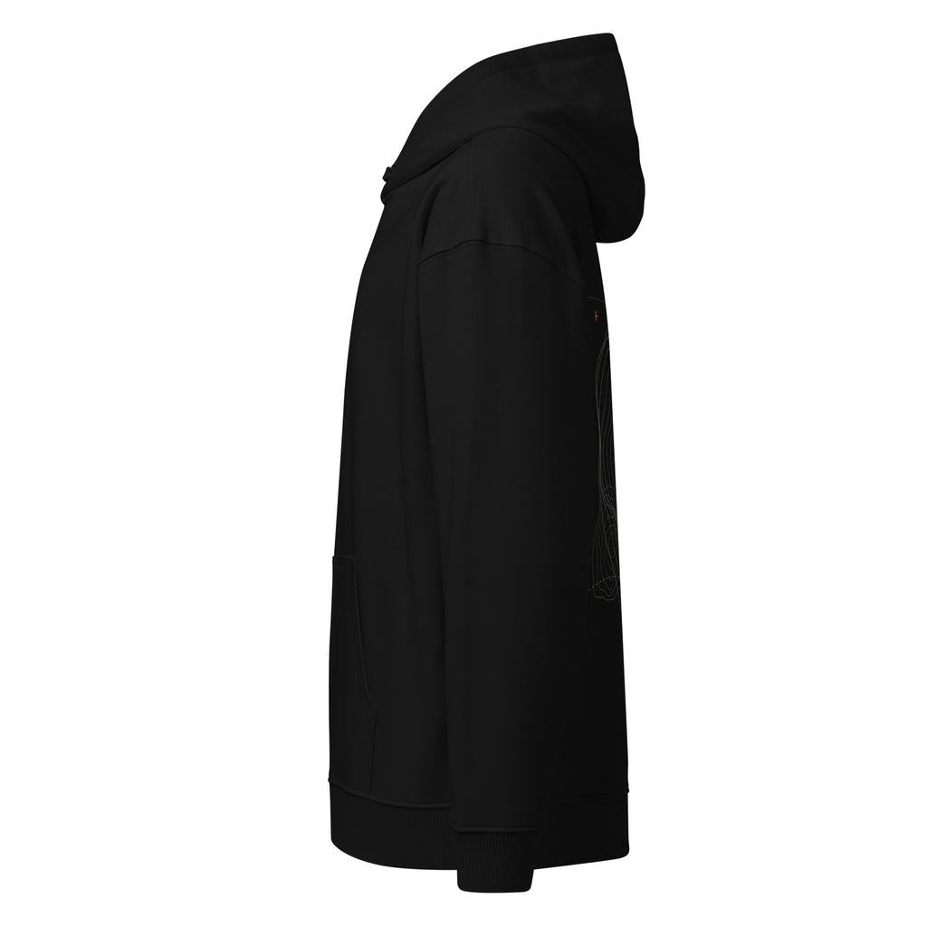 Kernhitze 01 Heavyweight Hoodie, linke Seitenansicht