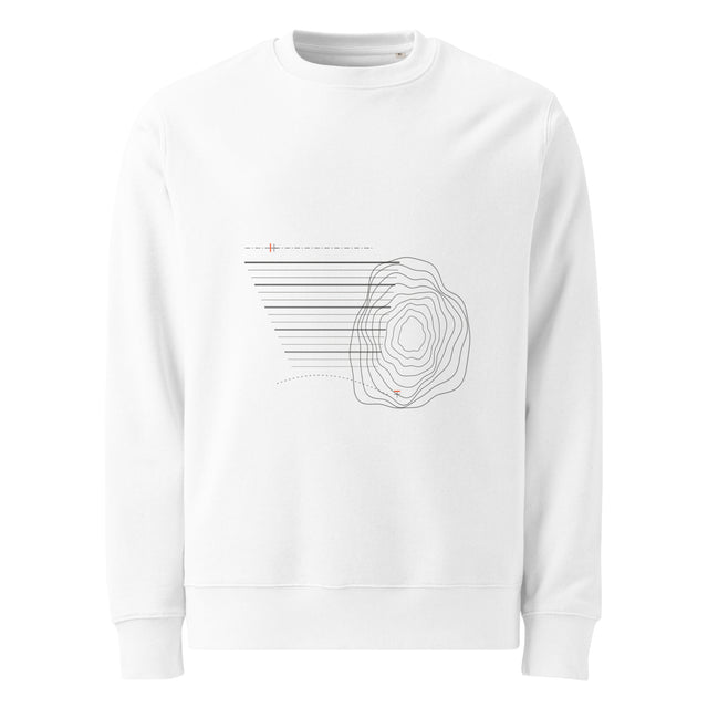 Stahlruhe 01 Heavyweight Crewneck in Knochenstaub, Frontansicht