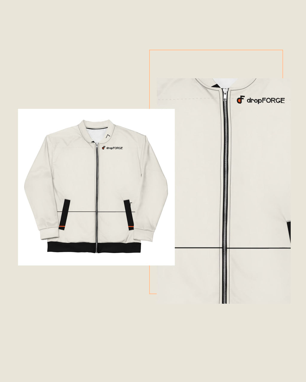 dropFORGE Studio Mockup - Detail Board Mockup - forge standard — House Alloy Hinge 02 Bomber Jacket