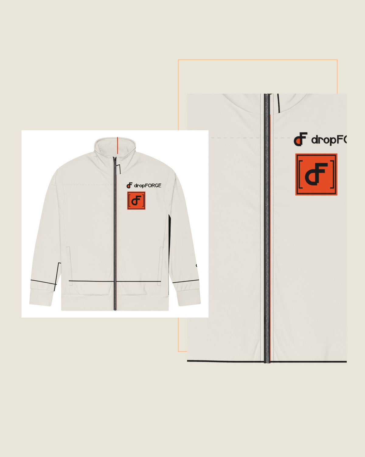 dropFORGE Studio Mockup - Detail Board Mockup - forge standard — House Alloy Register 02 Track Jacket