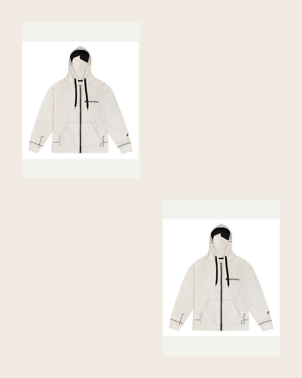 dropFORGE Studio Mockup - Gallery Wall Mockup - forge standard — House Alloy Relay 02 Zip Hoodie
