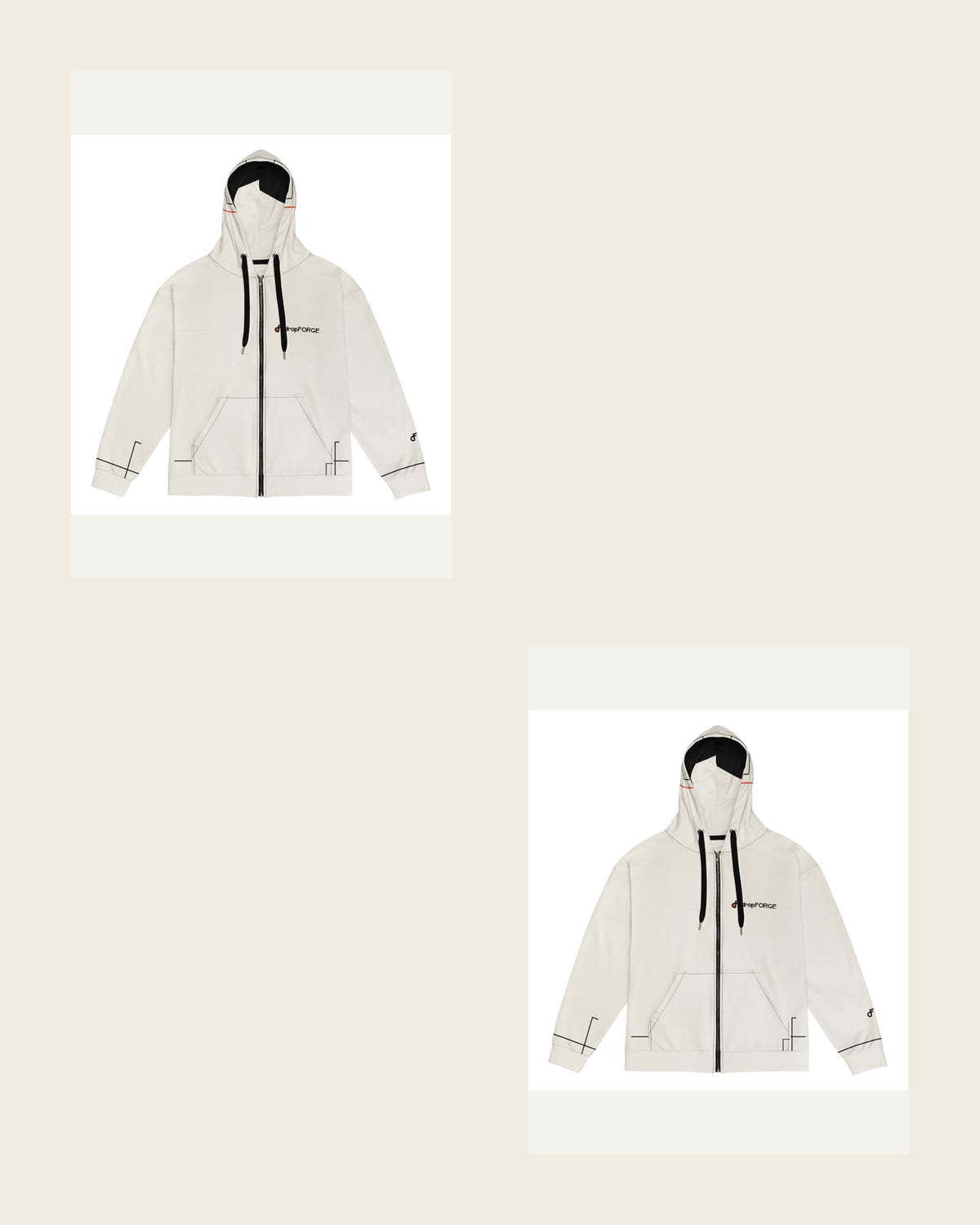 dropFORGE Studio Mockup - Gallery Wall Mockup - forge standard — House Alloy Relay 02 Zip Hoodie