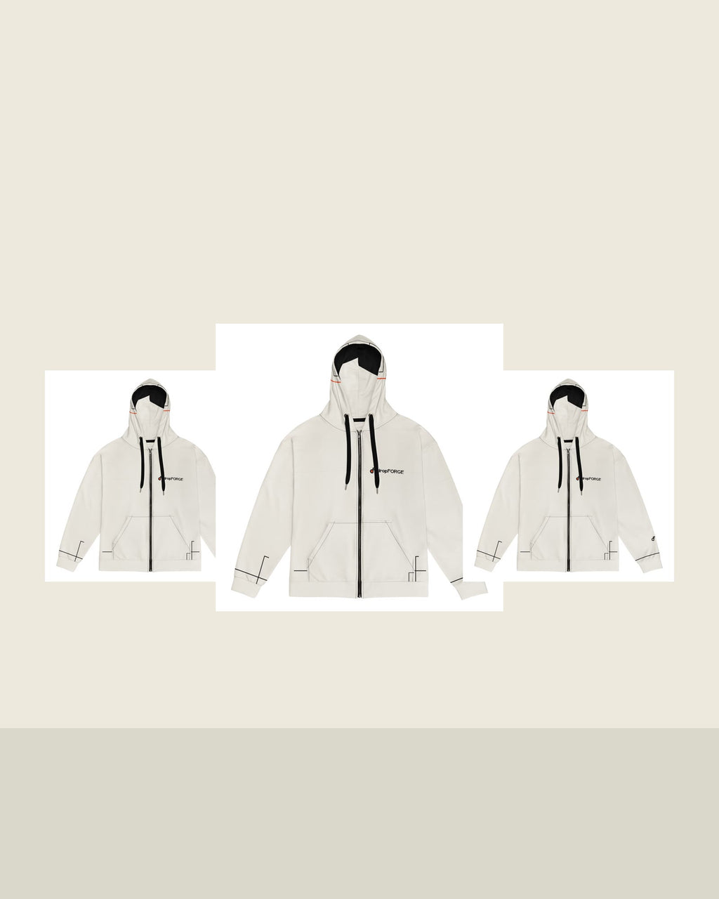 dropFORGE Studio Mockup - Inventory Strip Mockup - forge standard — House Alloy Relay 02 Zip Hoodie