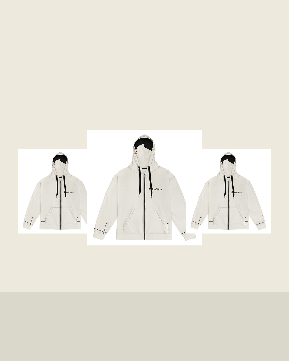 dropFORGE Studio Mockup - Inventory Strip Mockup - forge standard — House Alloy Relay 02 Zip Hoodie