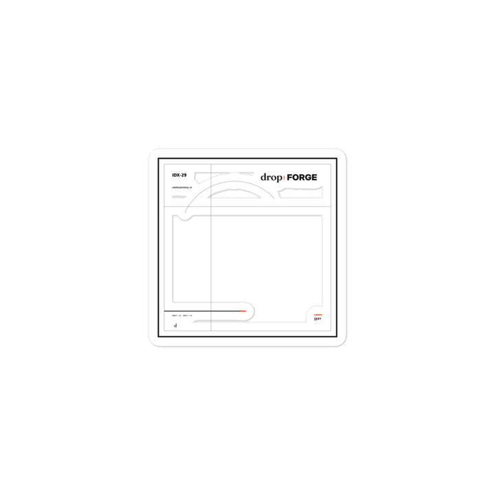 forge INDEX 35 — Ursprungssiegel 29 · Kiss-Cut Sticker – Printful-Mockup 1