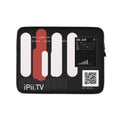 iPii.TV Signal Sleeve in Schwarz, Sendelicht-Rot Motiv zentriert, Frontansicht