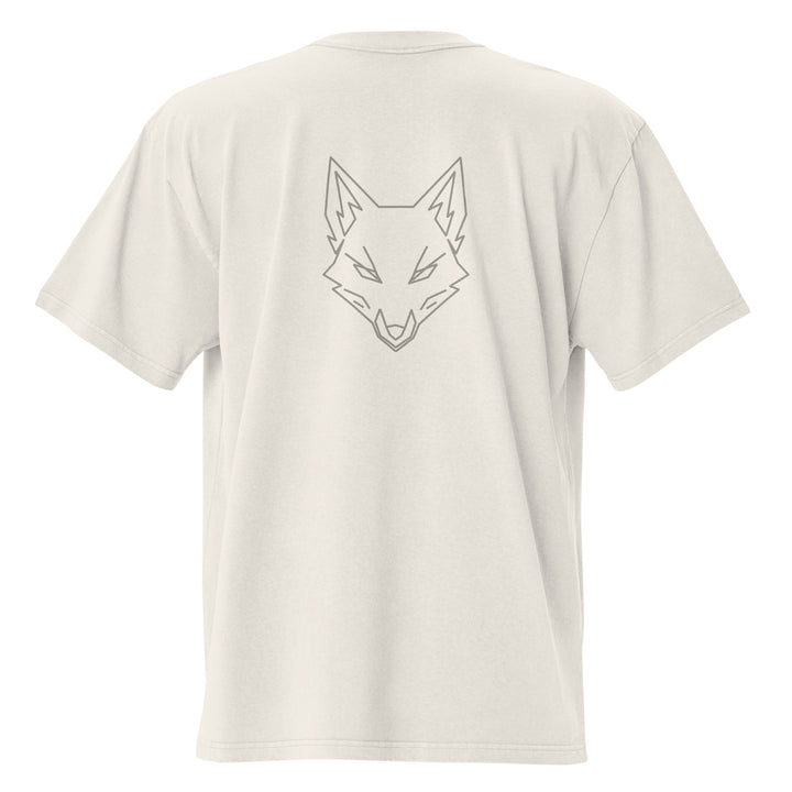 WOXWILD Studio Boxy Tee — Ghost-Fuchs auf Sand — Produktansicht 4