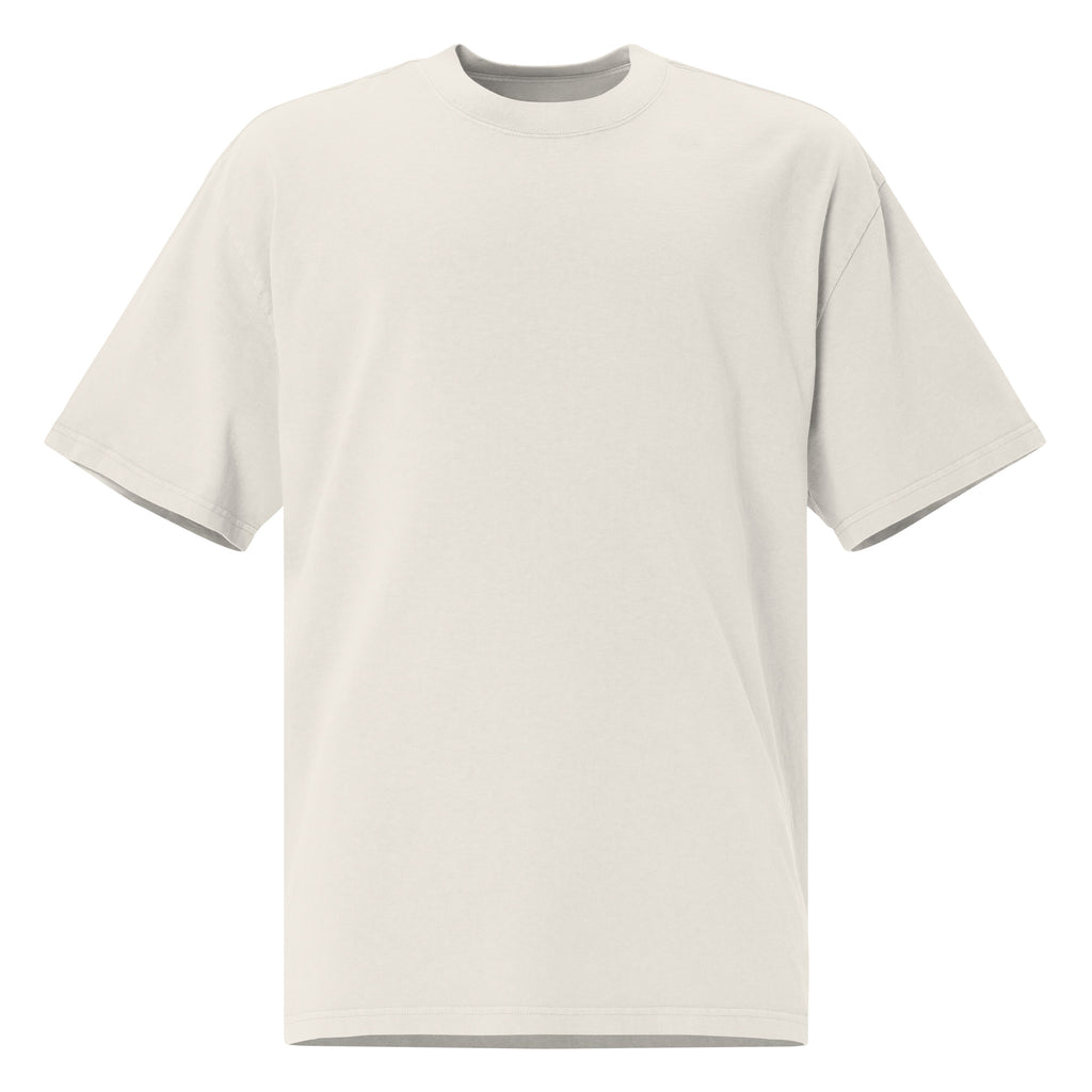 WOXWILD Studio Boxy Tee — Ghost-Fuchs auf Sand — Hauptansicht