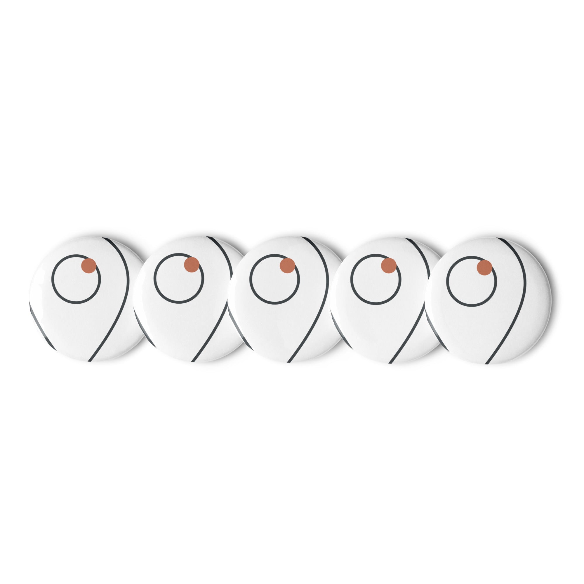 The Waypoint Cap Companion Pin als Wegzeichen-Anstecker, Frontansicht des Motivs