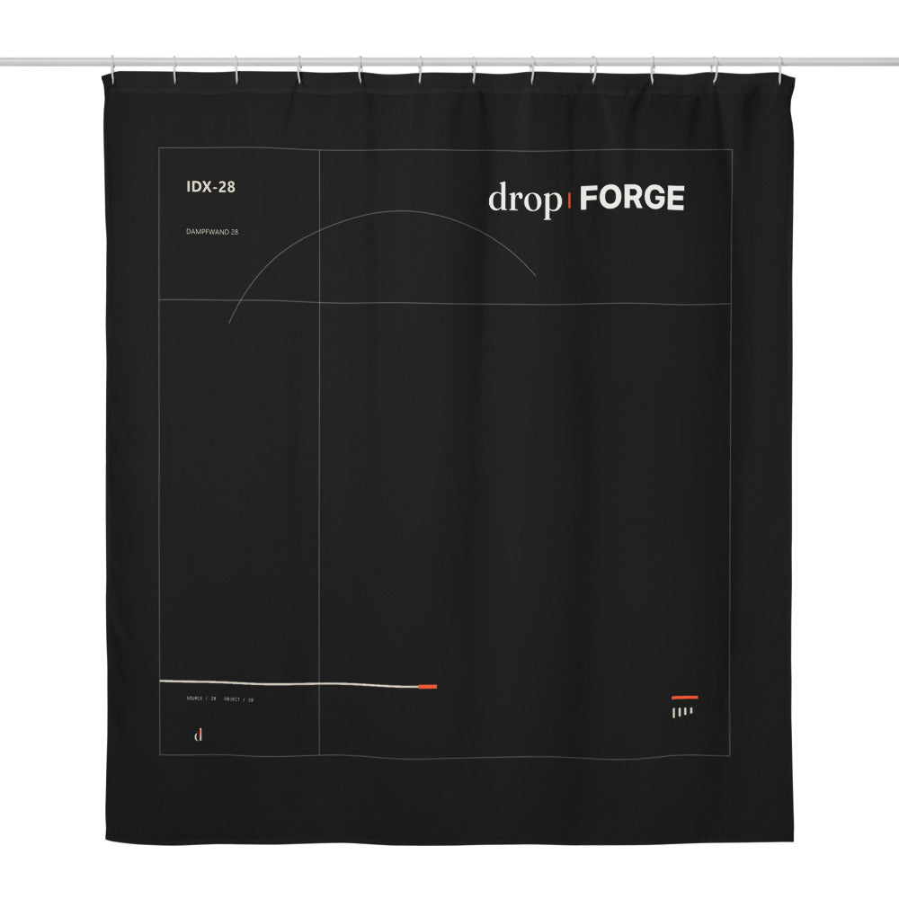 forge INDEX 35 — Dampfwand 28 · Shower Curtain – Printful-Mockup 1