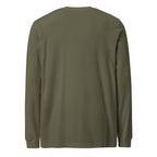 waymark Field Longsleeve 01 in Military Green – Rückansicht mit Materialstruktur