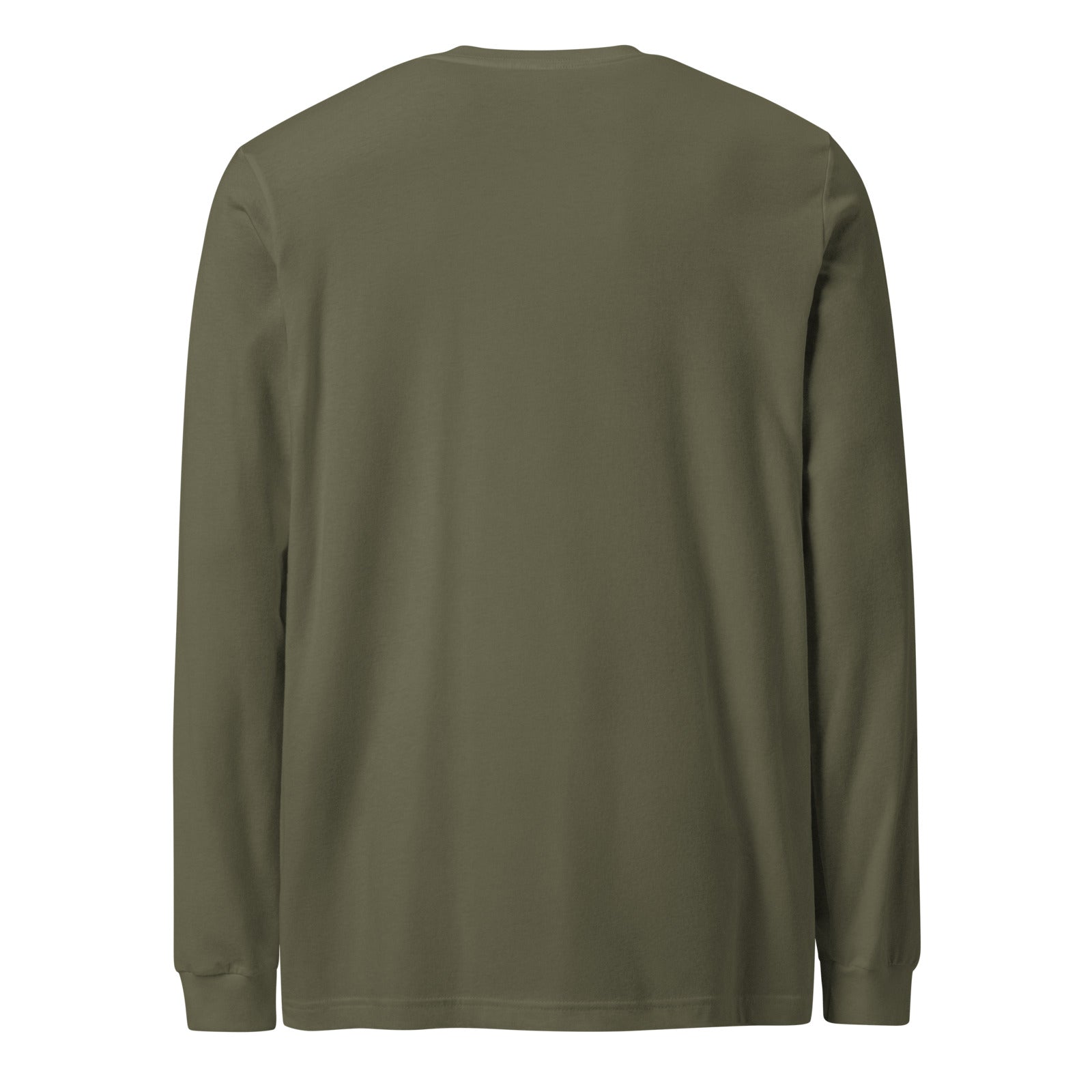 waymark Field Longsleeve 01 in Military Green – Rückansicht mit Materialstruktur