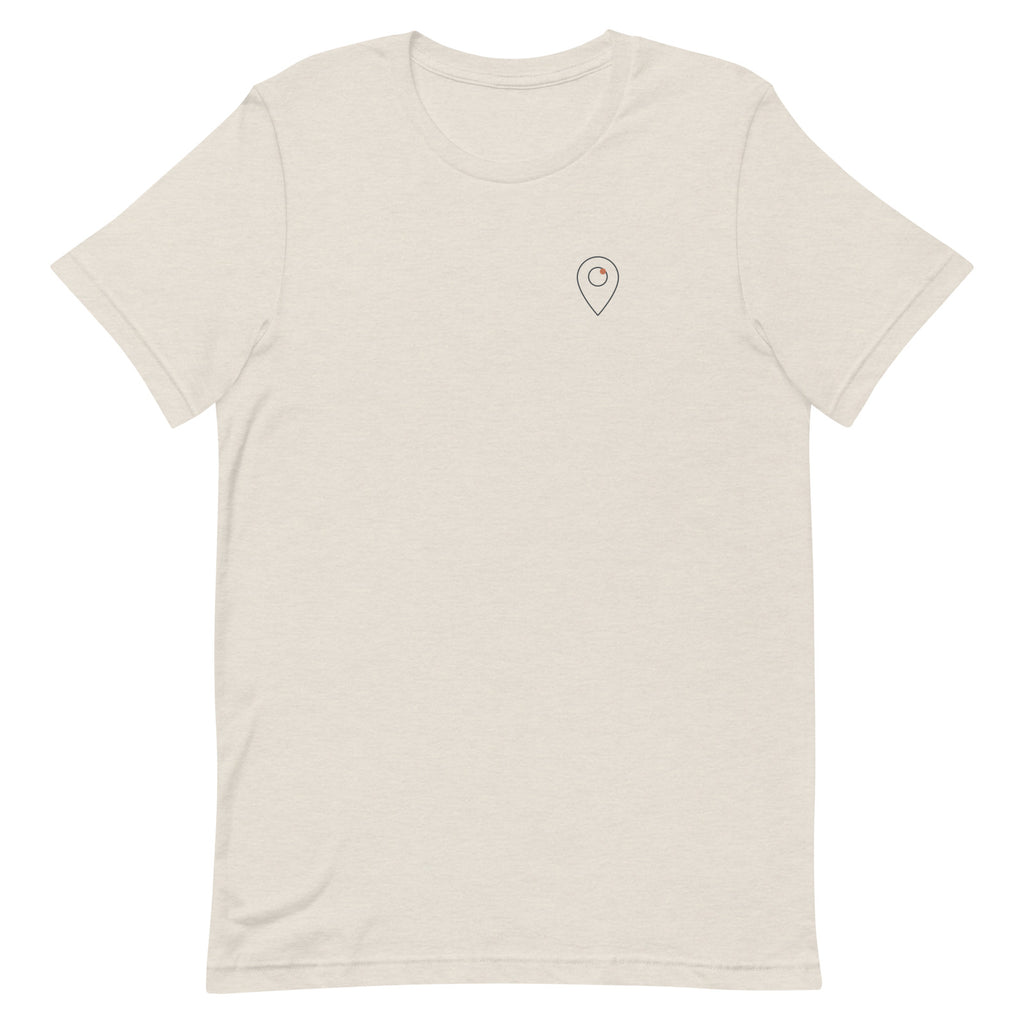 waymark Waypoint Tee 01 in Heather Dust – gerade Frontansicht