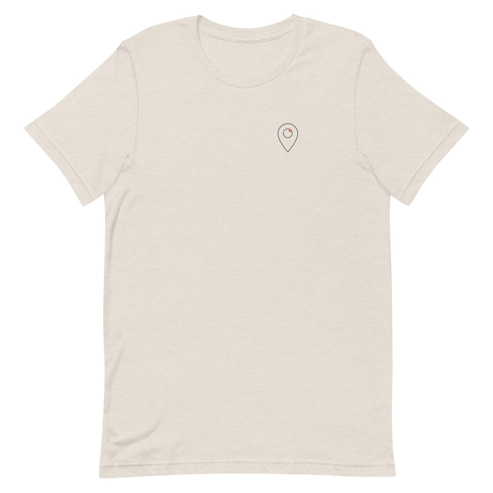 waymark Waypoint Tee 01 in Heather Dust – gerade Frontansicht
