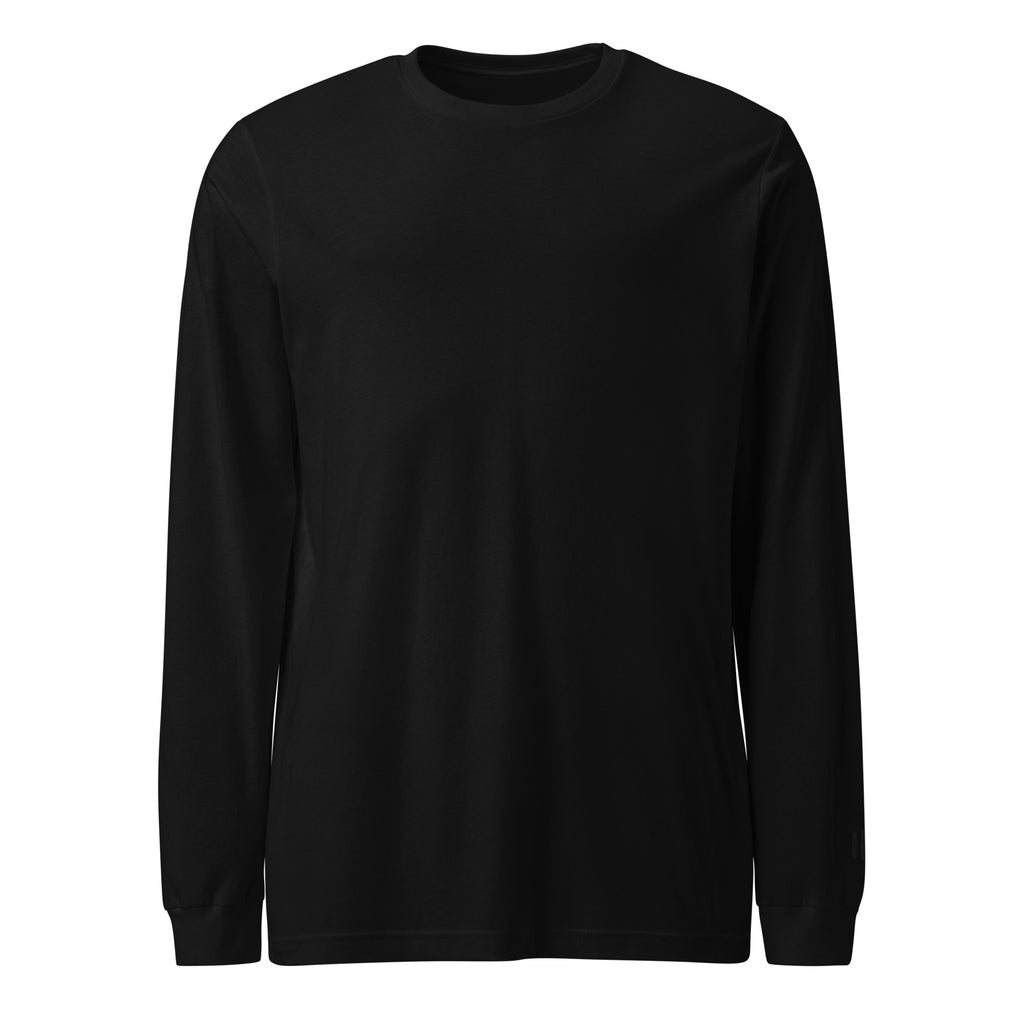 iPii.TV Off Hours Longsleeve in Schwarz, Sendelicht-Rot Motiv auf der Brust, Frontansicht