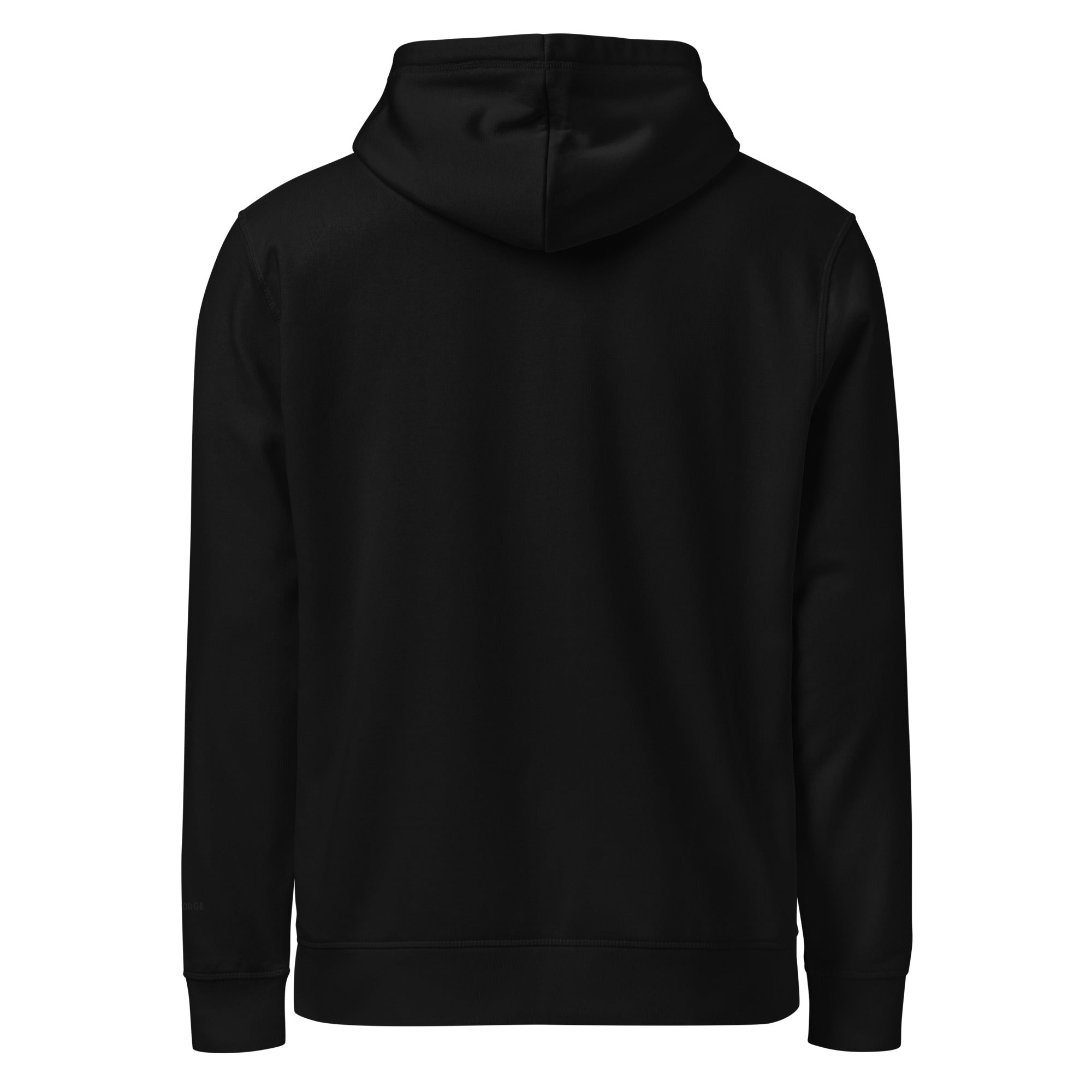 iPii.TV Off Air Hoodie in Schwarz, Rückansicht mit Sendelicht-Rot Motiv