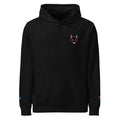 WOXWILD Chest Hoodie mit Neon-Fuchs-Stickerei, schwarz
