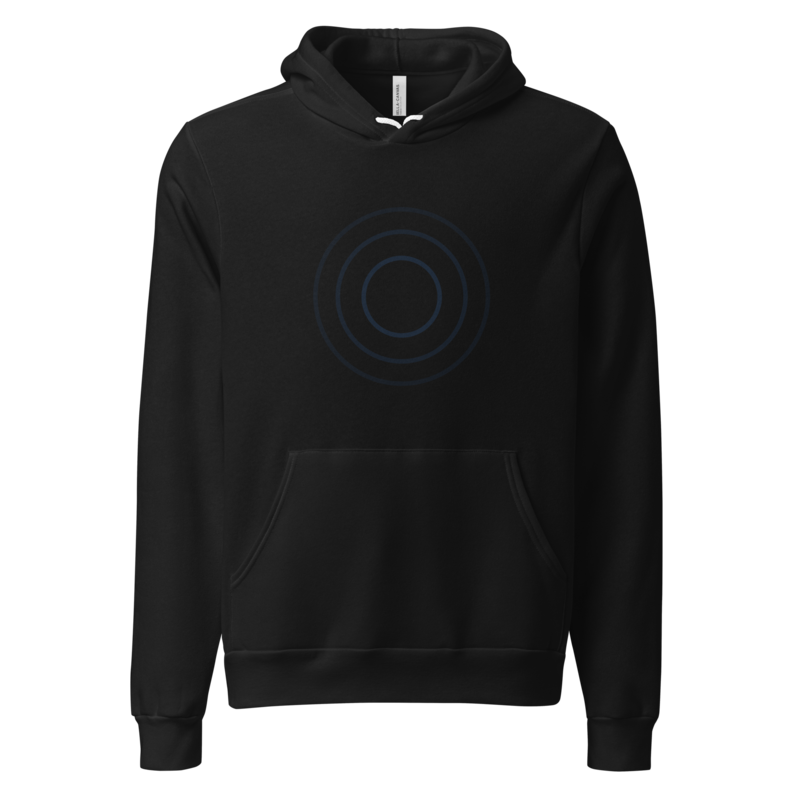 VEIL Dark Surface Hoodie 01 in Schwarz – freigestellte Frontansicht